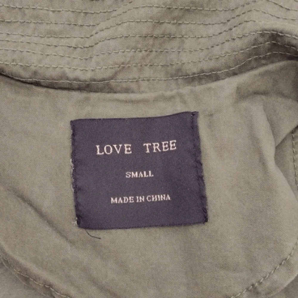 Love Tree Army Green Cotton Military Utility Jacket Size Small